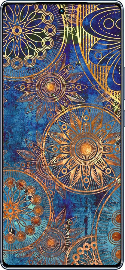 TPU чехол Золотой узор для Infinix Note 40 - 678b-3707 изображение 