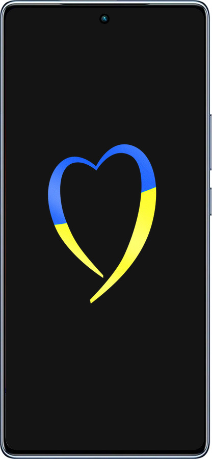 TPU чехол Жёлто-голубое сердце для Infinix Note 40 - 885b-3707 изображение 