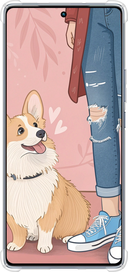 Силикон с усиленными углами чехол Корги 3 для Infinix Note 40 - 6707sp-3707 изображение 