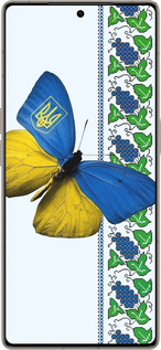 Силиконовый чехол Желто-голубая бабочка для Infinix Note 50 Pro+ - 1054u-4041 изображение 