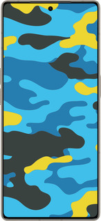 Силіконовий чехол Жовто-блакитний камуфляж для Infinix Note 50 Pro+ - 1084u-4041 изображение 