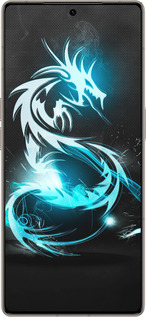 Силиконовый чехол Бело-голубой огненный дракон для Infinix Note 50 Pro+ - 113u-4041 изображение 