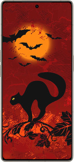 Силиконовый чехол Чёрная кошка под луной для Infinix Note 50 Pro+ - 1190u-4041 изображение 