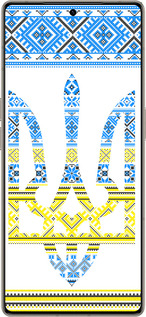 Силиконовый чехол Герб - вышиванка желто-голубая для Infinix Note 50 Pro+ - 1197u-4041 изображение 