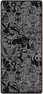 Силиконовый чехол Чёрно-серый стикер бомбинг для Infinix Note 50 Pro+ - 2432u-4041 изображение 