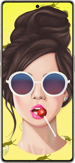 Силиконовый чехол Девушка с чупа-чупсом для Infinix Note 50 Pro+ - 3979u-4041 изображение 