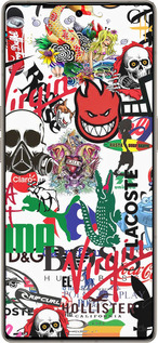 Силиконовый чехол Many different logos для Infinix Note 50 Pro+ - 4022u-4041 изображение 