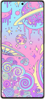 Силиконовый чехол Розовая галактика для Infinix Note 50 Pro+ - 4146u-4041 изображение 