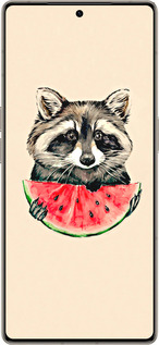 Силиконовый чехол Енотик с арбузом для Infinix Note 50 Pro+ - 4605u-4041 изображение 