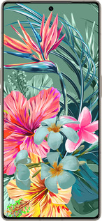 Силиконовый чехол Тропические цветы v1 для Infinix Note 50 Pro+ - 4667u-4041 изображение 