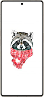 Силиконовый чехол Енот в шарфе для Infinix Note 50 Pro+ - 4688u-4041 изображение 