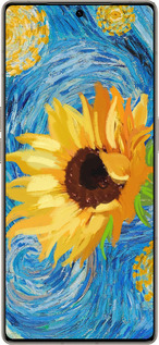 Силиконовый чехол Цветы желто-голубые для Infinix Note 50 Pro+ - 5308u-4041 изображение 