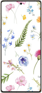 Силиконовый чехол Цветочный фон v2 для Infinix Note 50 Pro+ - 5472u-4041 изображение 