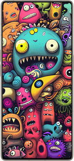 Силіконовий чехол Смішні монстри для Infinix Note 50 Pro+ - 5549u-4041 изображение 