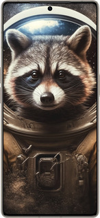 Силиконовый чехол Raccoon austronaut для Infinix Note 50 Pro+ - 5581u-4041 изображение 