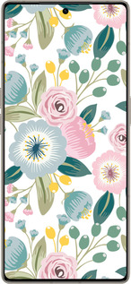 Силиконовый чехол Цветочные обои v2 для Infinix Note 50 Pro+ - 5602u-4041 изображение 