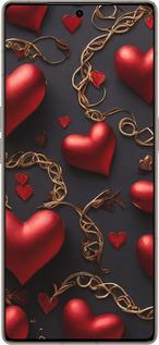 Силиконовый чехол Сердечки для Infinix Note 50 Pro+ - 5831u-4041 изображение 