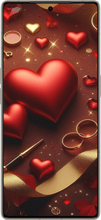 Силиконовый чехол Сердечки v3 для Infinix Note 50 Pro+ - 5833u-4041 изображение 