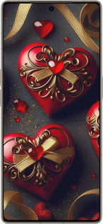 Силиконовый чехол Сердечки v4 для Infinix Note 50 Pro+ - 5834u-4041 изображение 