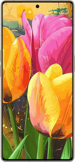 Силиконовый чехол Нарисованные тюльпаны для Infinix Note 50 Pro+ - 5990u-4041 изображение 