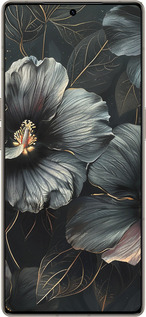 Силіконовий чехол Чорні квіти для Infinix Note 50 Pro+ - 6031u-4041 изображение 