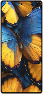 Силиконовый чехол Желто-голубые бабочки для Infinix Note 50 Pro+ - 6046u-4041 изображение 