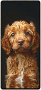 Силиконовый чехол Cocker spaniel на черном фоне для Infinix Note 50 Pro+ - 6137u-4041 изображение 