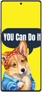 Силиконовый чехол чехол с корги You Can Do It для Infinix Note 50 Pro+ - 6184u-4041 изображение 