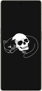 Силиконовый чехол С изображением кота и черепа для Infinix Note 50 Pro+ - 6491u-4041 изображение 