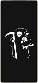 Силиконовый чехол Минималистичный арт: смерть и кошка для Infinix Note 50 Pro+ - 6529u-4041 изображение 