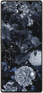 Силиконовый чехол Абстрактный цветочный рисунок в синих тонах для Infinix Note 50 Pro+ - 6539u-4041 изображение 