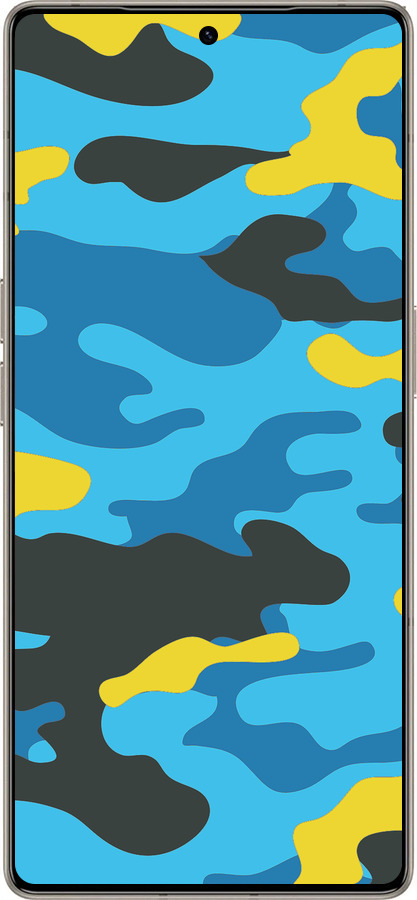 Силіконовий чехол Жовто-блакитний камуфляж для Infinix Note 50 Pro+ - 1084u-4041 изображение 