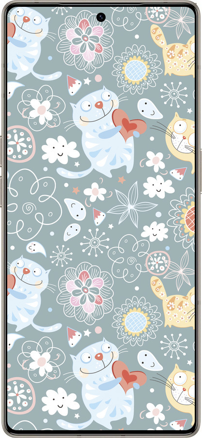 Силиконовый чехол Котята v3 для Infinix Note 50 Pro+ - 1223u-4041 изображение 