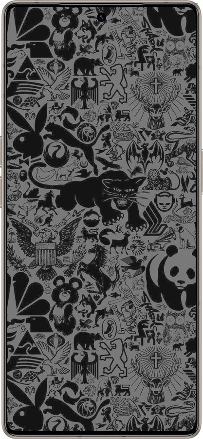 Силиконовый чехол Чёрно-серый стикер бомбинг для Infinix Note 50 Pro+ - 2432u-4041 изображение 