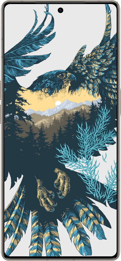 Силиконовый чехол Арт-орел на фоне природы для Infinix Note 50 Pro+ - 3983u-4041 изображение 