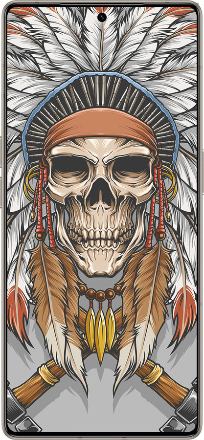 Силиконовый чехол Череп индейца для Infinix Note 50 Pro+ - 4032u-4041 изображение 