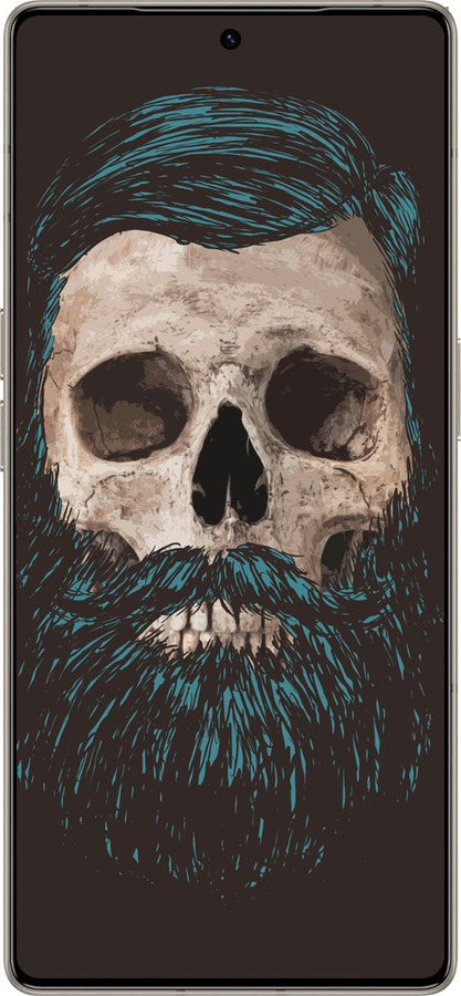 Силіконовий чехол Череп з бородою для Infinix Note 50 Pro+ - 4102u-4041 изображение 