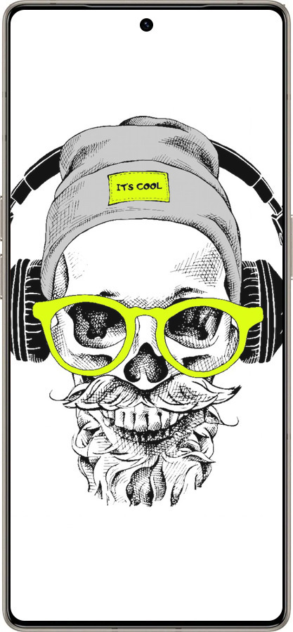 Силиконовый чехол Череп в очках и наушниках для Infinix Note 50 Pro+ - 4144u-4041 изображение 