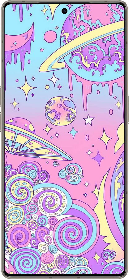 Силиконовый чехол Розовая галактика для Infinix Note 50 Pro+ - 4146u-4041 изображение 