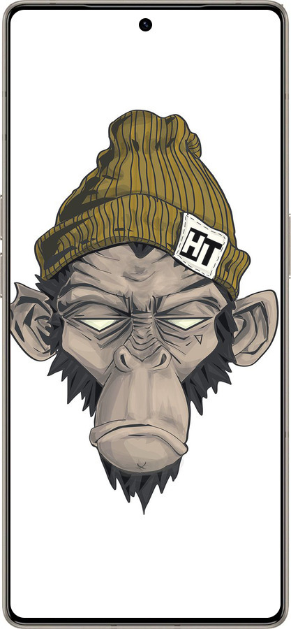 Силиконовый чехол Обезьяна в шапке для Infinix Note 50 Pro+ - 4183u-4041 изображение 