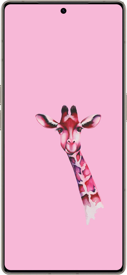 Силиконовый чехол Розовая жирафа для Infinix Note 50 Pro+ - 4441u-4041 изображение 