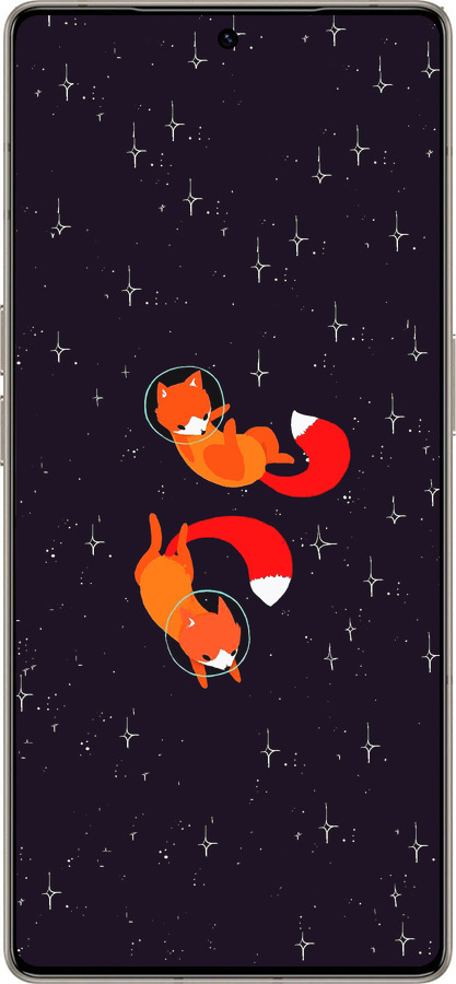 Силиконовый чехол Лисички в космосе для Infinix Note 50 Pro+ - 4519u-4041 изображение 