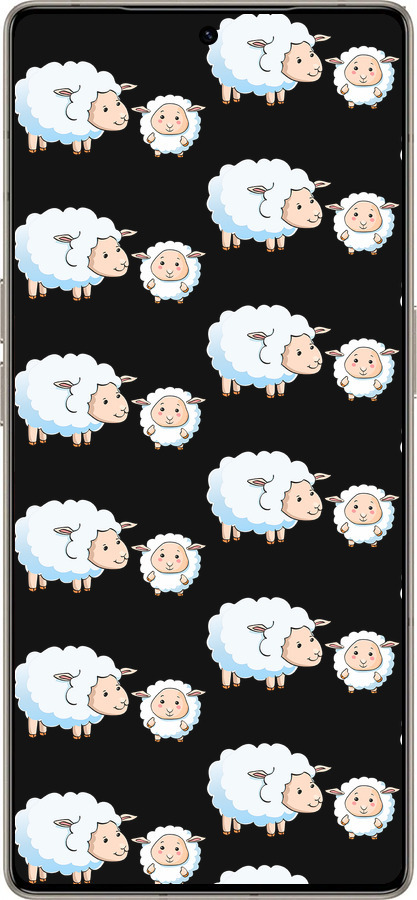 Силиконовый чехол Овечки1 для Infinix Note 50 Pro+ - 4637u-4041 изображение 