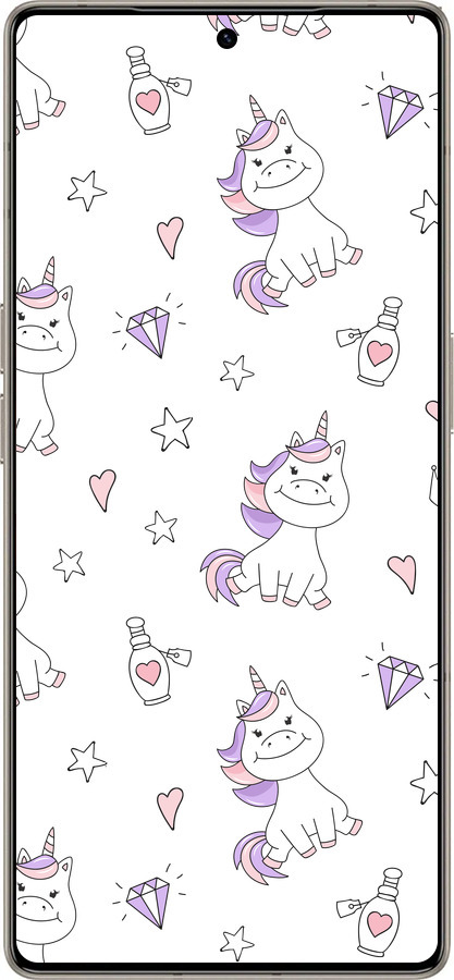 Силиконовый чехол Единорожка v2 для Infinix Note 50 Pro+ - 4703u-4041 изображение 