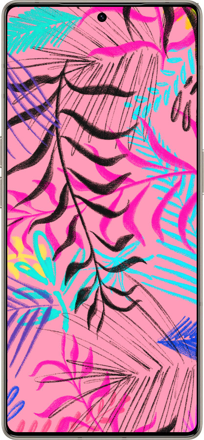 Силиконовый чехол Растительный узор 2 для Infinix Note 50 Pro+ - 4740u-4041 изображение 