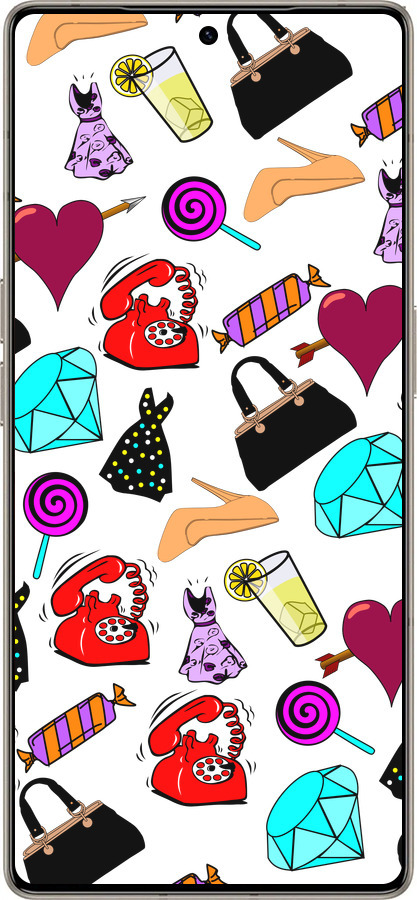 Силиконовый чехол stickers для Infinix Note 50 Pro+ - 4757u-4041 изображение 
