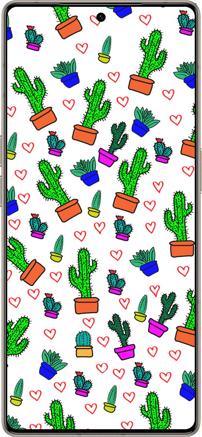 Силиконовый чехол Кактусы 4 для Infinix Note 50 Pro+ - 4856u-4041 изображение 