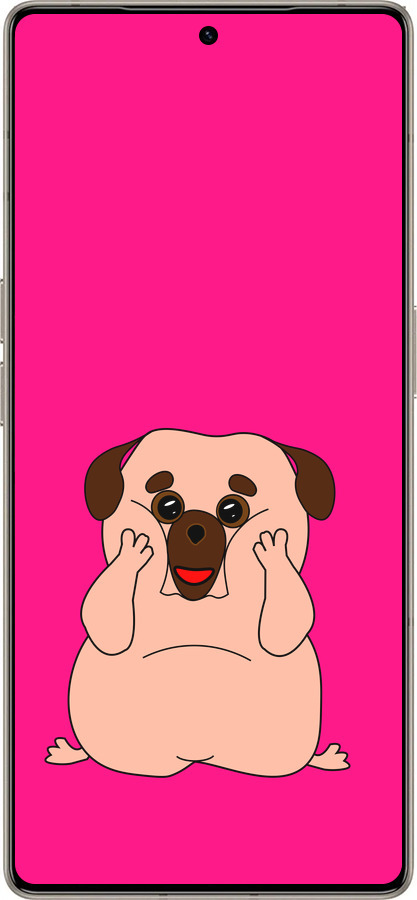 Силиконовый чехол Весёлый мопс для Infinix Note 50 Pro+ - 4908u-4041 изображение 