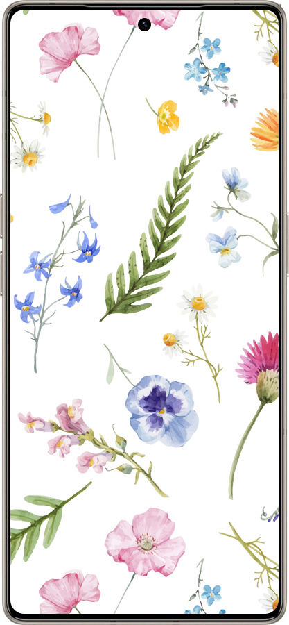 Силиконовый чехол Цветочный фон v2 для Infinix Note 50 Pro+ - 5472u-4041 изображение 