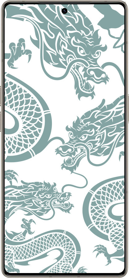 Силиконовый чехол Дракон для Infinix Note 50 Pro+ - 5476u-4041 изображение 